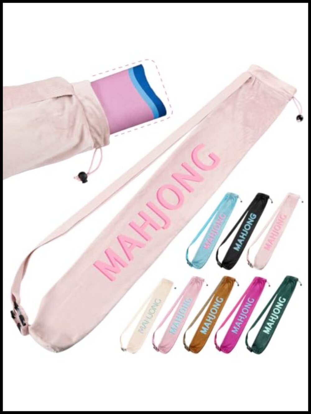 Velvet Mahjong Mat Storage Bag 35 Inch Carry Case